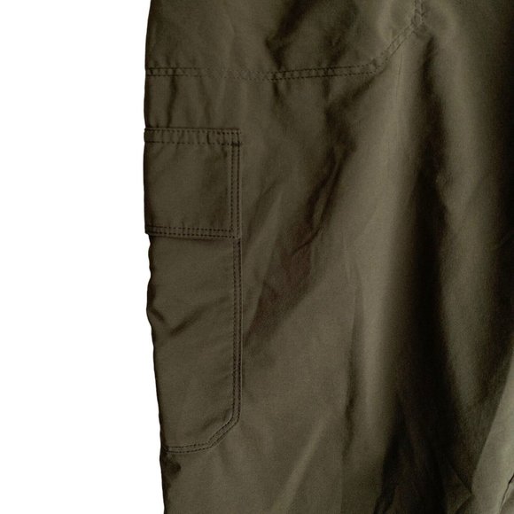The North Face Womens Cargo Capri Pants Size L 34-36 Green Elastic Waist Stretch - Picture 7 of 13